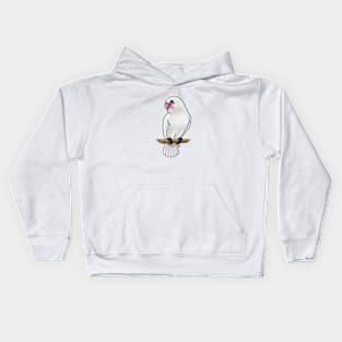 Bird - Bare-Eyed Cockatoo - Crest Down Kids Hoodie